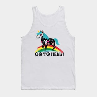 Unicorn Halloween Go to Hell Tank Top